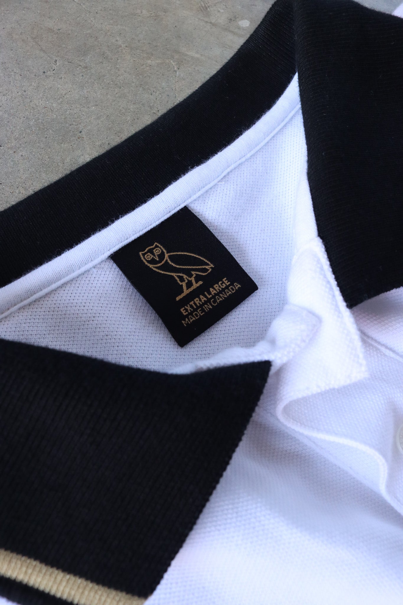 OVO Button Up White Polo Shirt