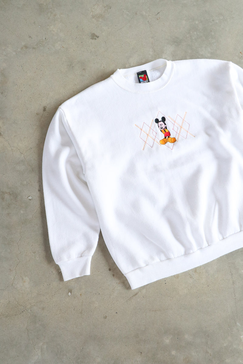Vintage Mickey Embroidered Sweater Large