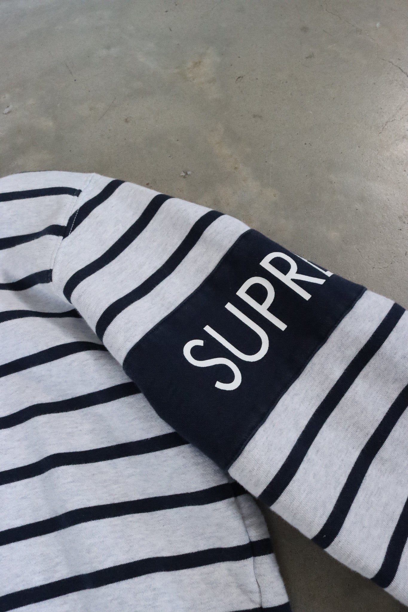 Supreme Striped Quarter Zip Sweatshirt