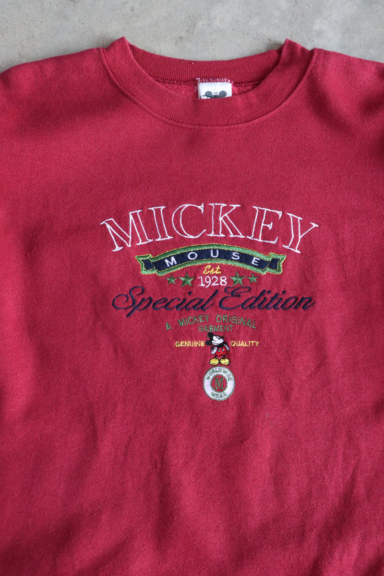 Vintage 90s Mickey Embroidered Sweater XL