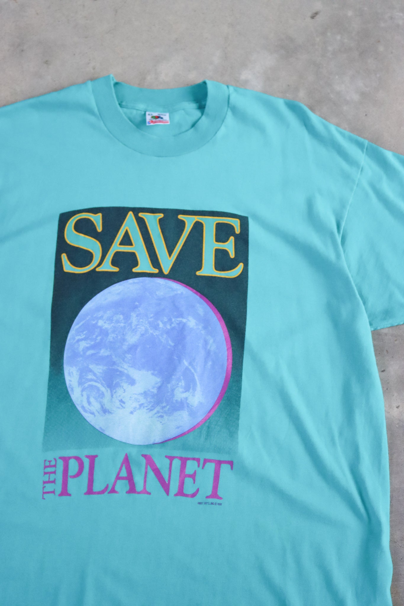 Vintage 1992 Save the Planet Tee XL