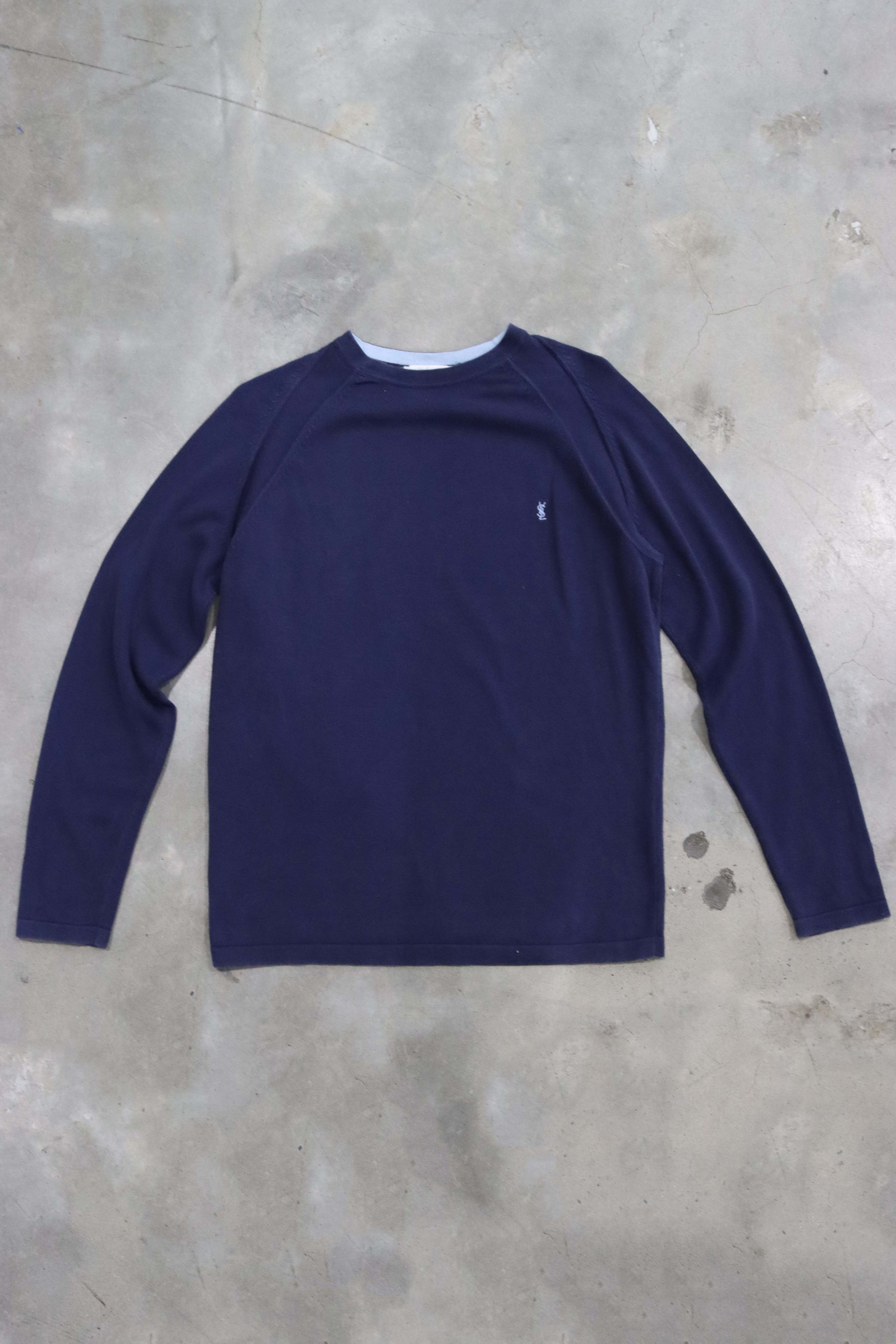 Vintage YSL Navy Crewneck Sweater